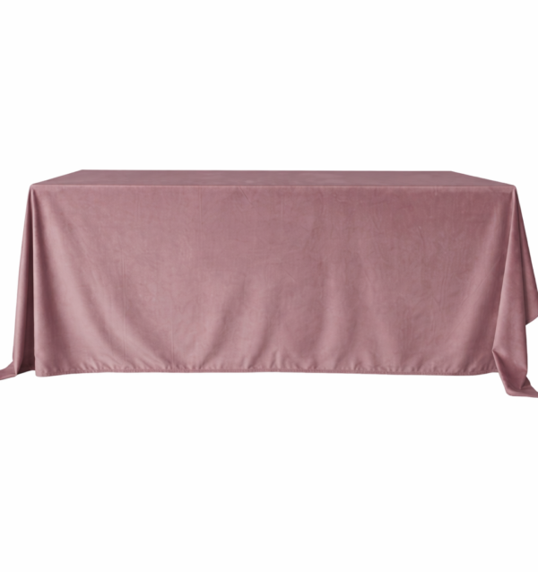 Obrus welurowy brudny róż / dusty pink <br/> 240 x 280 cm