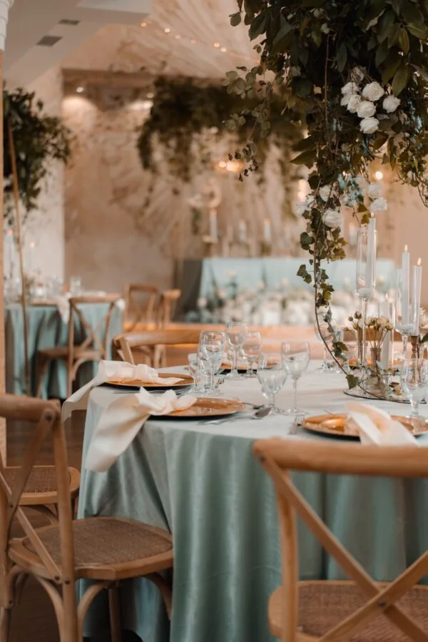 IMG_0820 Obrus welurowy okrągły szałwiowy <br/> śr. 330 cm