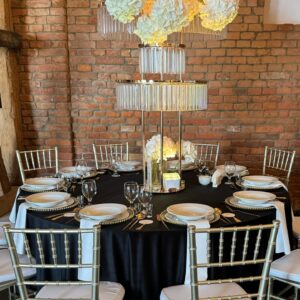 IMG_3735 Obrus welurowy okrągły czarny <br/> śr. 330 cm