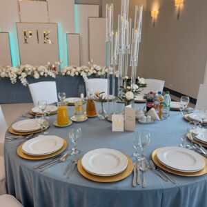 IMG_8741 Obrus welurowy okrągły baby blue <br/> śr. 330 cm