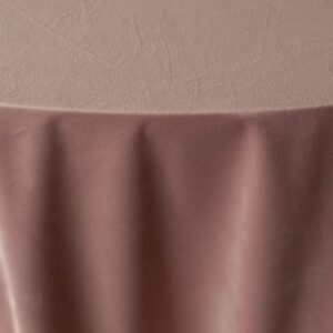 brudny róż o3 Obrus welurowy okrągły brudny róż / dusty pink <br/> śr. 330 cm