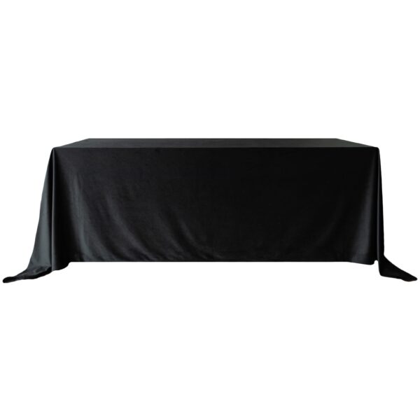 Obrus welurowy, prostokątny w kolorze czarnym 240 cm x 280 cm