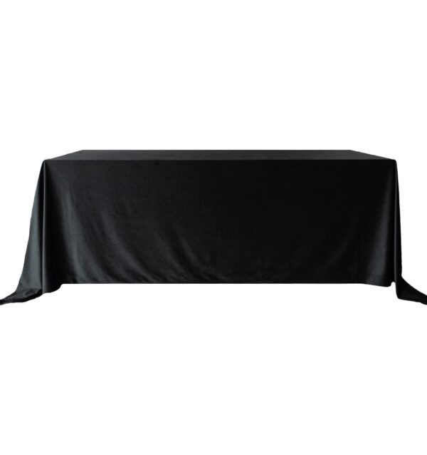 Obrus welurowy, prostokątny w kolorze czarnym 240 cm x 280 cm