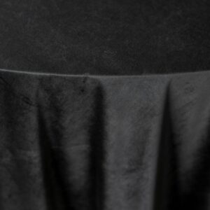 czarne o3 Obrus welurowy okrągły czarny <br/> śr. 330 cm