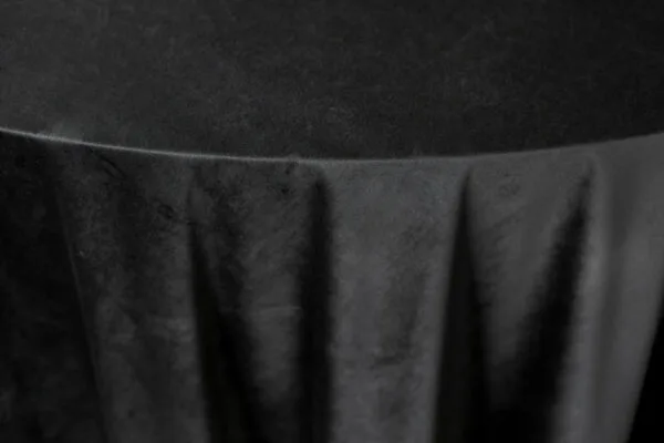 czarne o3 Obrus welurowy okrągły czarny <br/> śr. 330 cm