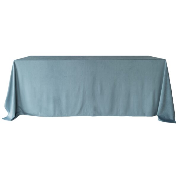 Obrus welurowy, prostokątny w kolorze dusty blue 240 cm x 280 cm