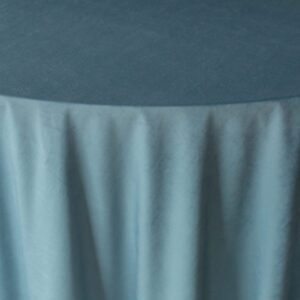 dusty blue o3 Obrus welurowy okrągły baby blue <br/> śr. 330 cm