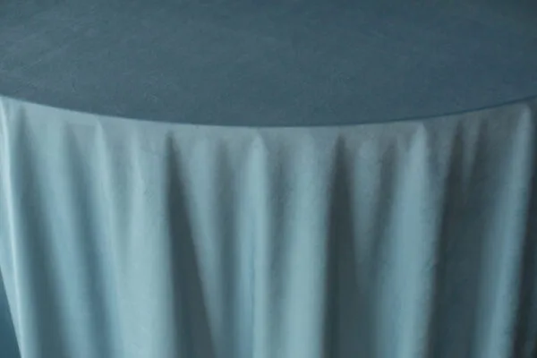 dusty blue o3 Obrus welurowy okrągły baby blue <br/> śr. 330 cm