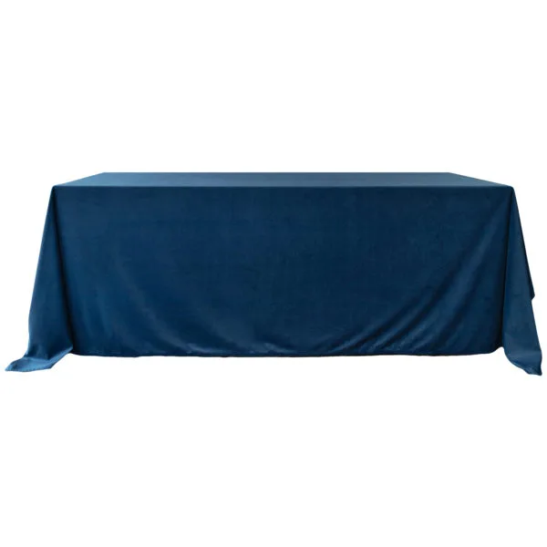 Obrus welurowy, prostokątny w kolorze granatowym 240 cm x 300 cm