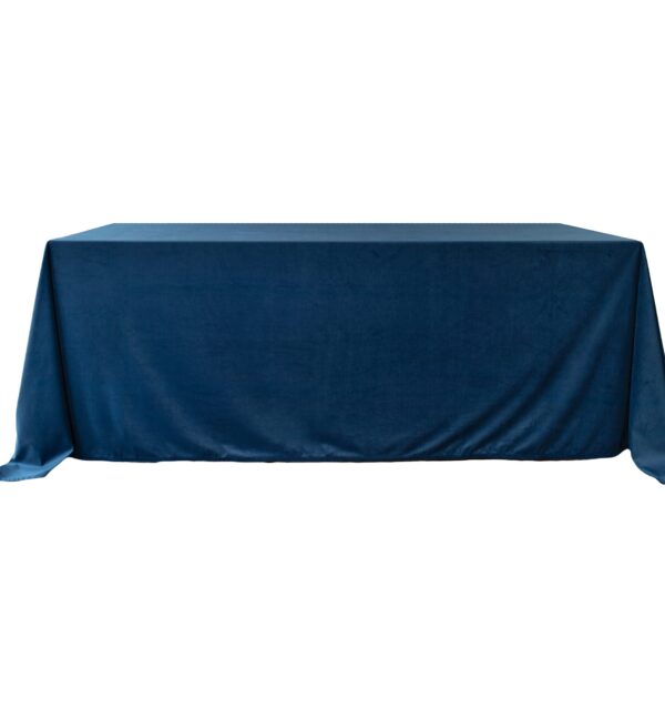 Obrus welurowy, prostokątny w kolorze granatowym 240 cm x 300 cm
