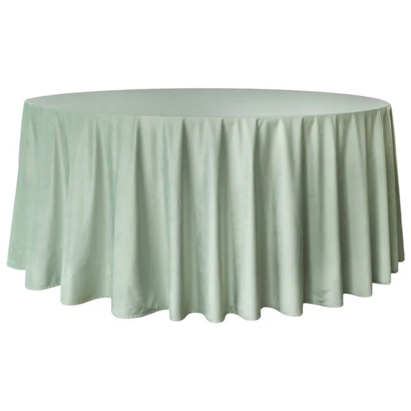 szałwia 1 (1) Obrus welurowy okrągły szałwiowy <br/> śr. 330 cm