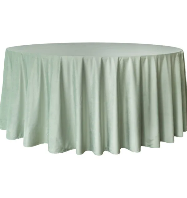 szałwia 1 (1) Obrus welurowy okrągły szałwiowy <br/> śr. 330 cm