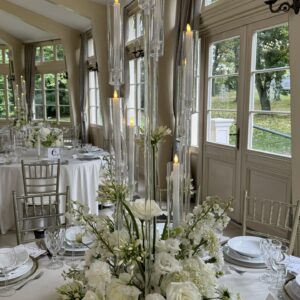 IMG_4741 Świecznik transparentny 8-ramienny ze szklanymi tubami