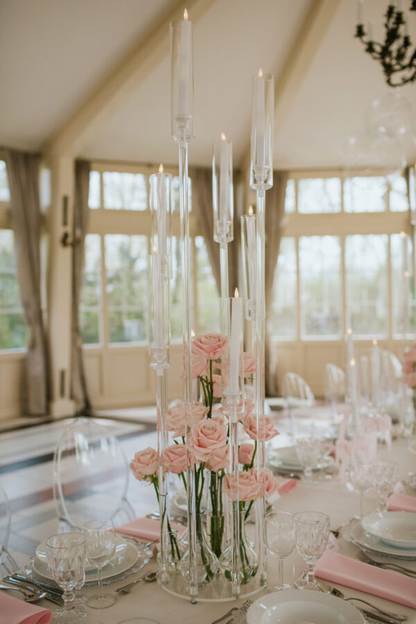 fot_42 Świecznik transparentny 8-ramienny ze szklanymi tubami