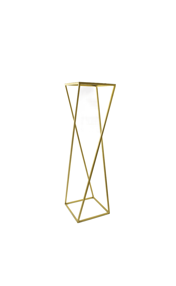 Nowoczesny wysoki złoty stojak krzyżowy (wys. 90 cm)