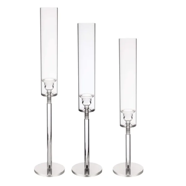produkt-4.3 Świeczniki akrylowe ze szklanymi tubami - zestaw 3 szt.