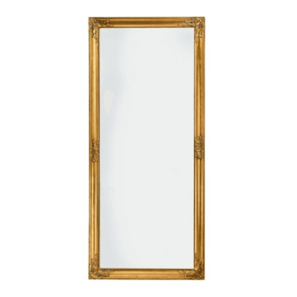 Lustro w ozdobnej złotej ramie 160 x 70 cm