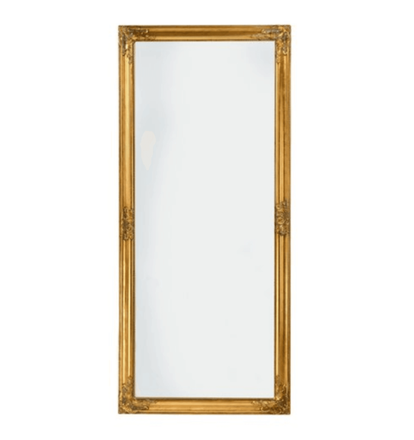 Lustro w ozdobnej złotej ramie 160 x 70 cm