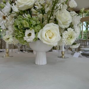 IMG_4736 Ceramiczna misa naczynie na ryflowanej nóżce na niskie kompozycje kwiatowe