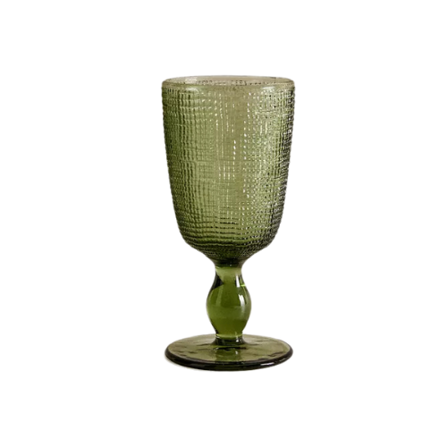 ZIELONY KIELICH POPRAWKA #1 Kieliszek zielony z wypukłym wzorem