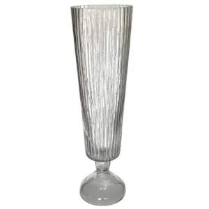 Zdjęcie produktu 15 Dwustronny szklany wazon ryflowany