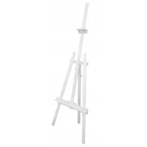 Biała drewniana sztaluga