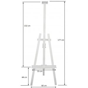 Biała drewniana sztaluga