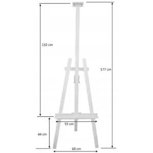 Biała drewniana sztaluga