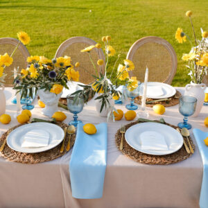 PF3A9801 Obrus welurowy jasny beż <br/> 240 x 300 cm