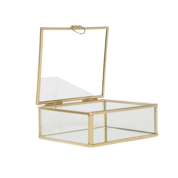 Produkt na stronę Dekoracje Proszę 5 Szkatułka na obrączki złota metalowo szklana