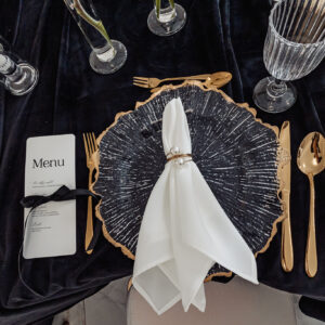 0032-Miedziana_Perła Złota obrączka / pierścień na serwety z perłami