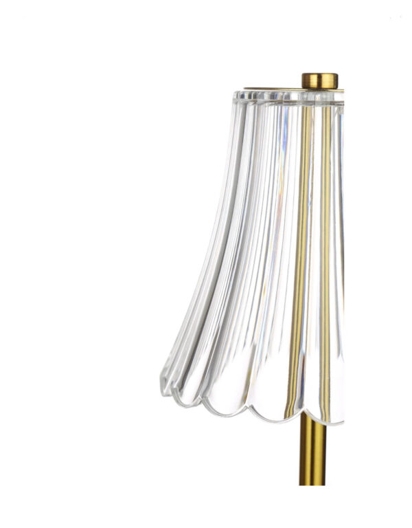 IMG_9164 Lampka stołowa LED - złota z transparentnym kloszem