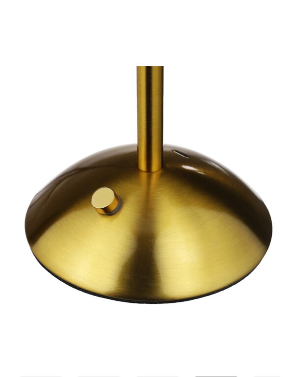 IMG_9165 Lampka stołowa LED - złota z transparentnym kloszem