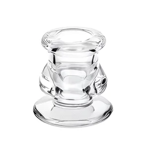 SZKLANY ŚWIECZNIK STOŻEK #2 Szklany świecznik na pojedynczą świecę