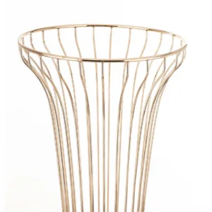 ZŁOTY STOJAK #2 Złoty druciany stojak florystyczny w formie wazonu
