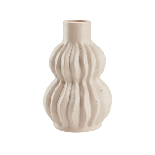 Wazon falowany - piaskowy